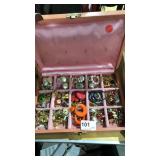 Vintage Jewelry Box Full of Earrings & Misc Jews