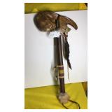 Native American Bone Hatchet w/ Fur