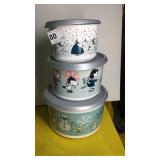 3 New Tupperware Graduation Covered Bowls w/ Lids