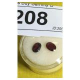 2 Great Red Garnets, Gem Cut Semi Precious Stones