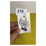 Dream Catcher Earrings w/ Amethyst
