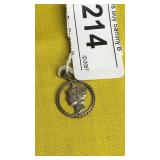 Cut Out Mercury Dime Motif Necklace Pendant