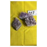 3 Pieces Amethyst Crystal Pieces