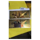 2009 24k Plated Faux US $100 Note & 2020 Re-Elect