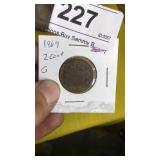 Famous "No Motto" 1964 US 2 Cent   Great Coin