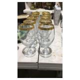 24k Rimmed Drinking Glasses