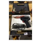 2 Soldering Irons & 1 Soldering Gun in Case