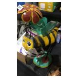 Metal Yard Art Item Display - Bumble Bee w/