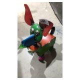 Metal Yard Art Item Display - Small Dog w/ Collar