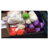 Large Stack of Mix Colors Yarns Some Part Projects