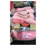 Stack of Pink Yarns Some Part Projects