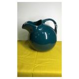 Green Hall Pitcher - Cracked at Spout   As Is