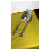 Sterling Cake Server & Fork  tw 110 grams