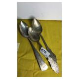 3 Antique Spoons 685 Silver, 110 grams