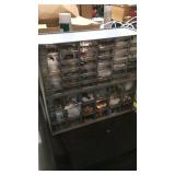 Large Parts Cabinet Full of Earrings, Necklaces,