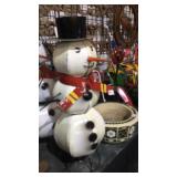 1 Metal Yard Art Item Display- Large Snowman