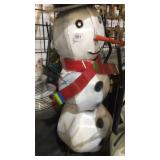 Metal Yard Art Item Display- Large Snowman w/