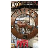 Metal Yard Art Item Display- Welcome Horses,