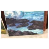 Rocks and Waves Painting by SALA