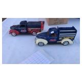 2 Die cast Pepsi Trucks, 1 is bank