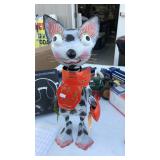 Metal Cat Yard Art Candle Display