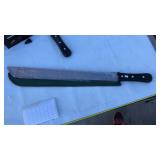 New Machete Style Knife W/Sheath