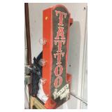 Battery Operated Tattoo Sign,  Works