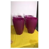 New Tupperware 4 Purple 16oz Tumblers