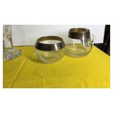 Sterling / Glass Creamer & Sugar