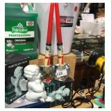 2 Glass Candle Holders & Cat Candle Holder