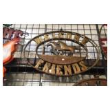 Metal Yard Art Item Display-  Welcome Horses