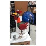 Metal Yard Art Item Display - Large Chicken w/