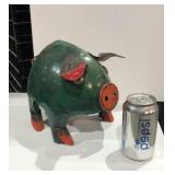 Metal Yard Art Item Display- Small Pig