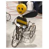 Metal Yard Art Item Display- Bumble Bee Riding a