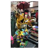 Metal Yard Art Item Display - Large Frog on Toad