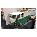 Metal Yard Art Item Display - Large VW Bus w/ Surf