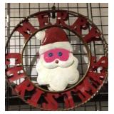 Metal Yard Art Item Display- Merry Christmas w/