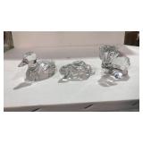 Princess House Lead Crystal, Duck, Mouse,Turtle