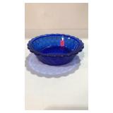 VTG Cobalt Shirley Temple Bowl