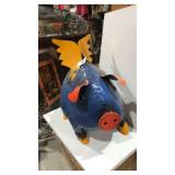 Metal Yard Art Item, FLYING PIG W10X H16X D18