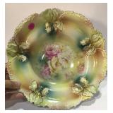 Antique Red Stamp RS Prussia Bowl