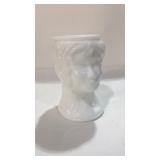 Vtg Milk Glass Head Vase