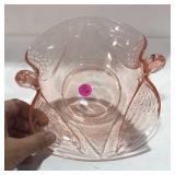 Pink Depression Swan Handles