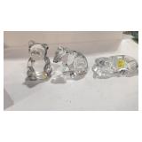 Princess House Lead Crystal German, Mouse,Bear Dog