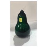 Green Art Glass Pear