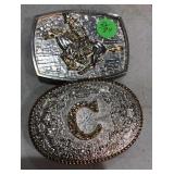 2 Vintage Belt Buckles