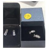 2 Pair of CZ Earrings