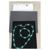 Blue Ston Howlite and Green Stone Set