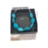 Howlite Blue Stone Necklace
