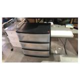 2 Storage W/Wheels & Small Table